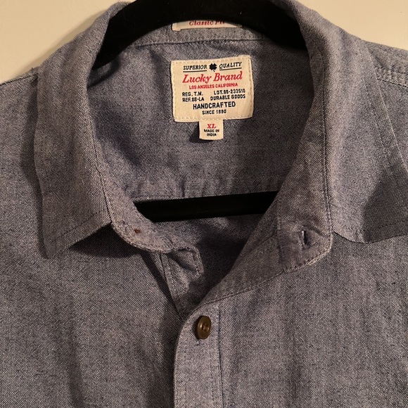 Lucky Brand | Blue Button Down Shirt - Picture 2 of 4
